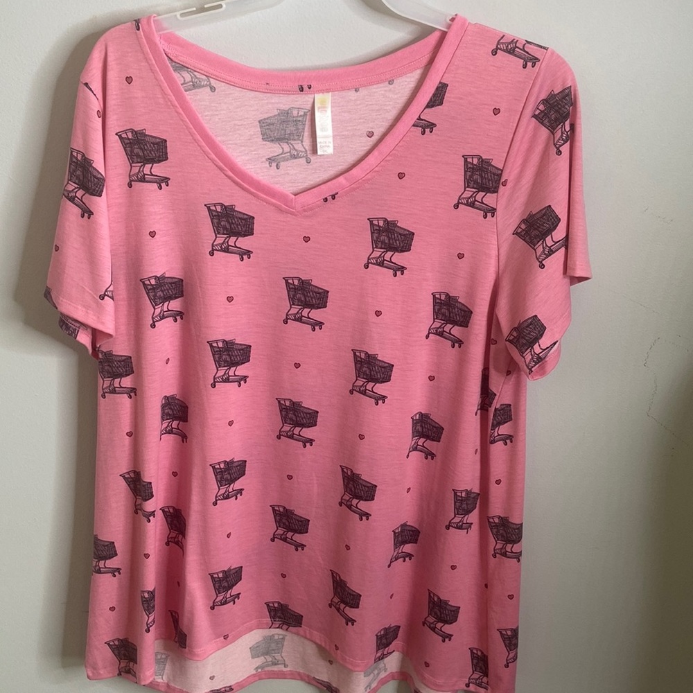 Christy top pink v neck